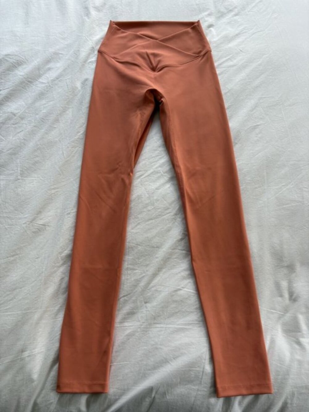 MOUV Crossover Waist Leggings Coral Terracotta